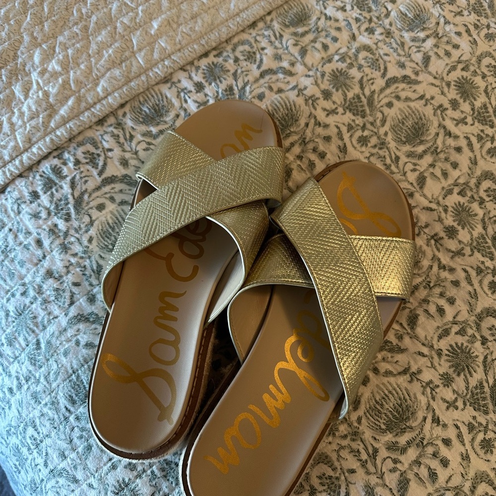 Sam Edelman Metallic Gold Sandals